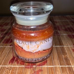 Village Candle Spiced Pumpkin unused 3.75 oz